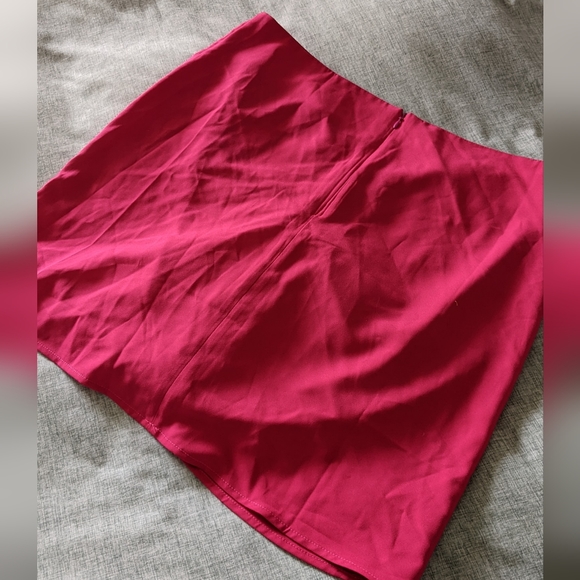 NWT Nasty Gal Hot Pink Mini Skirt, size 14 - Picture 3 of 4